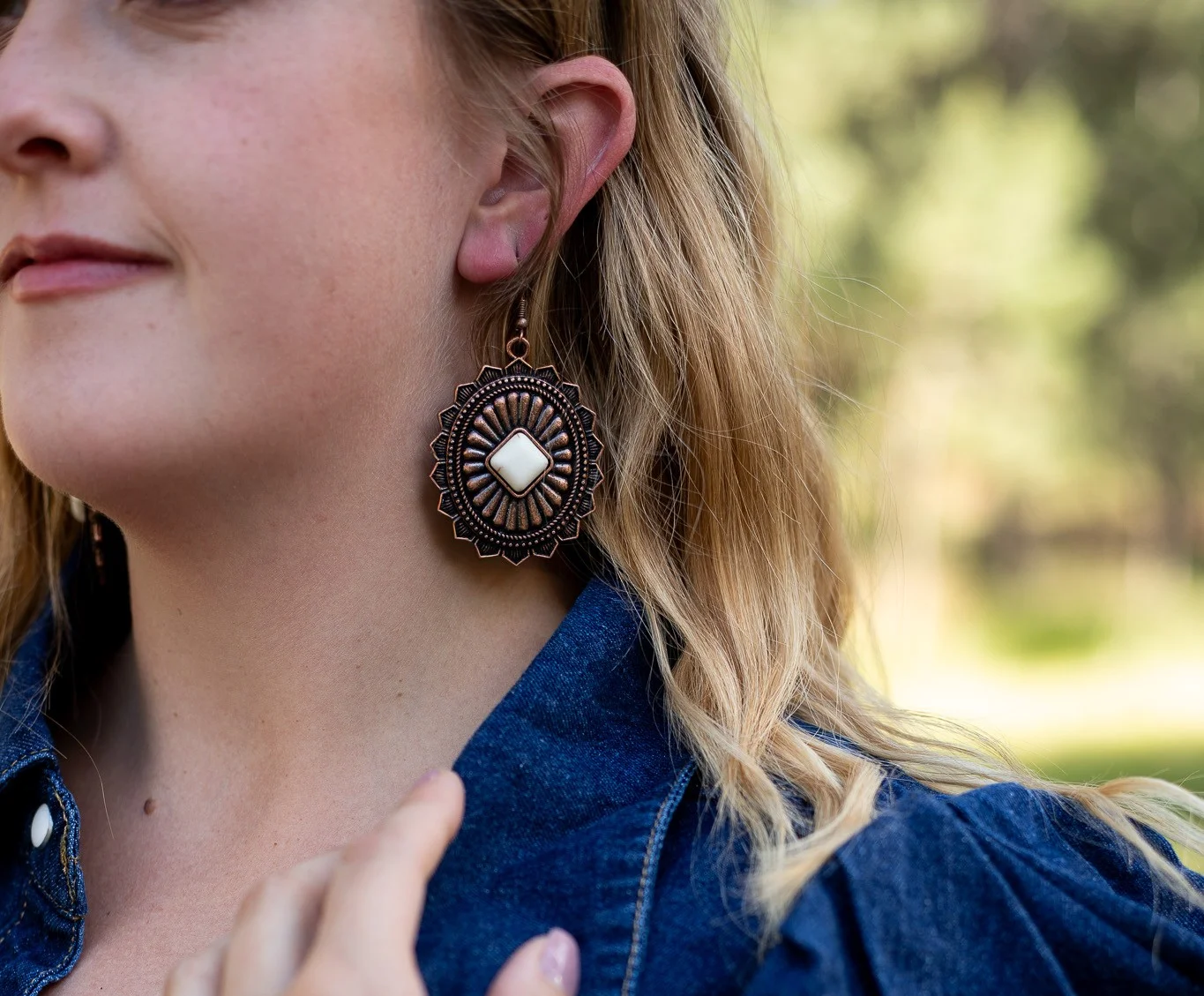 Copper Canyon Concho Earrings - Image 4