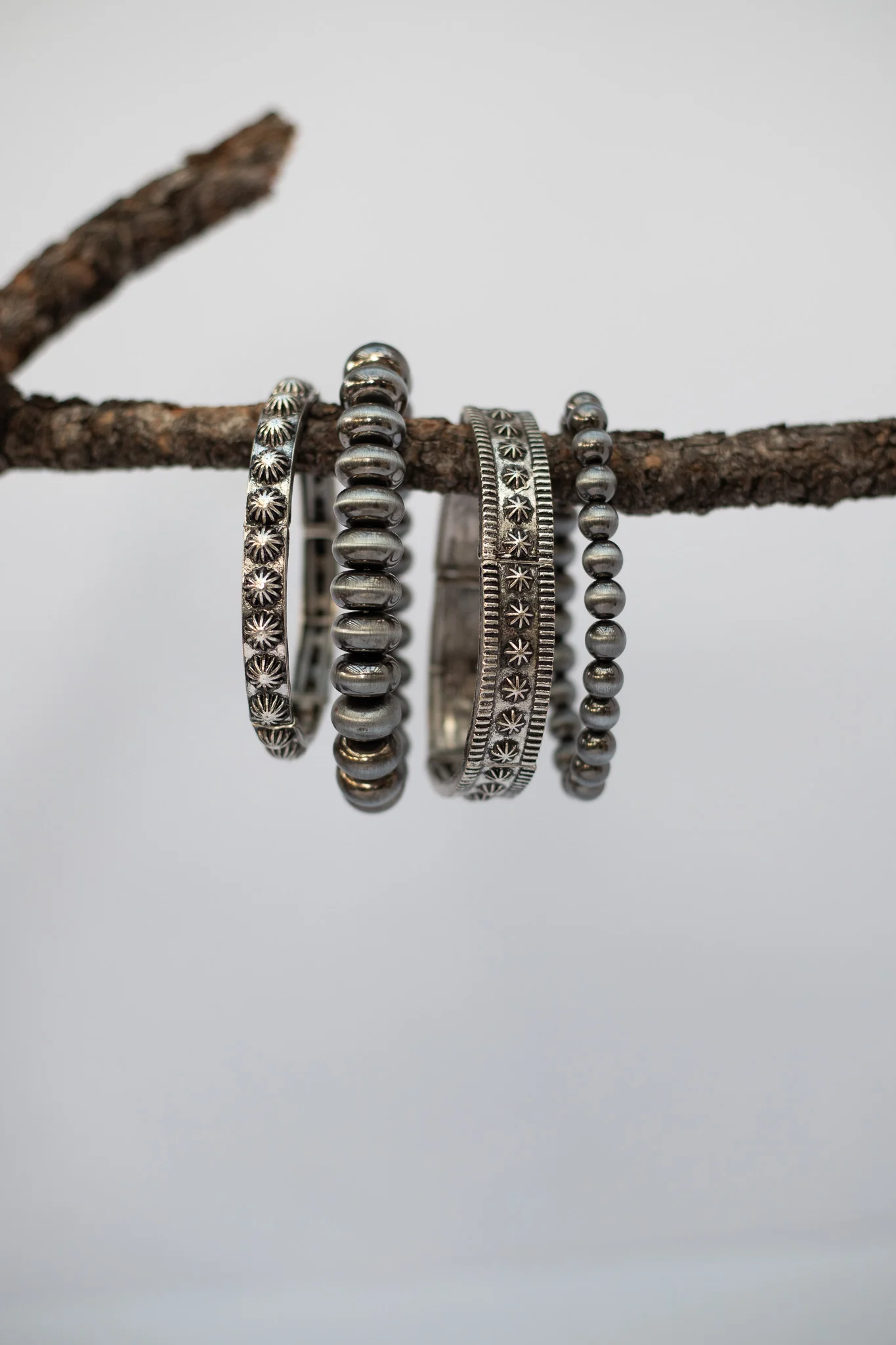 Silver Spur Bracelet Stack