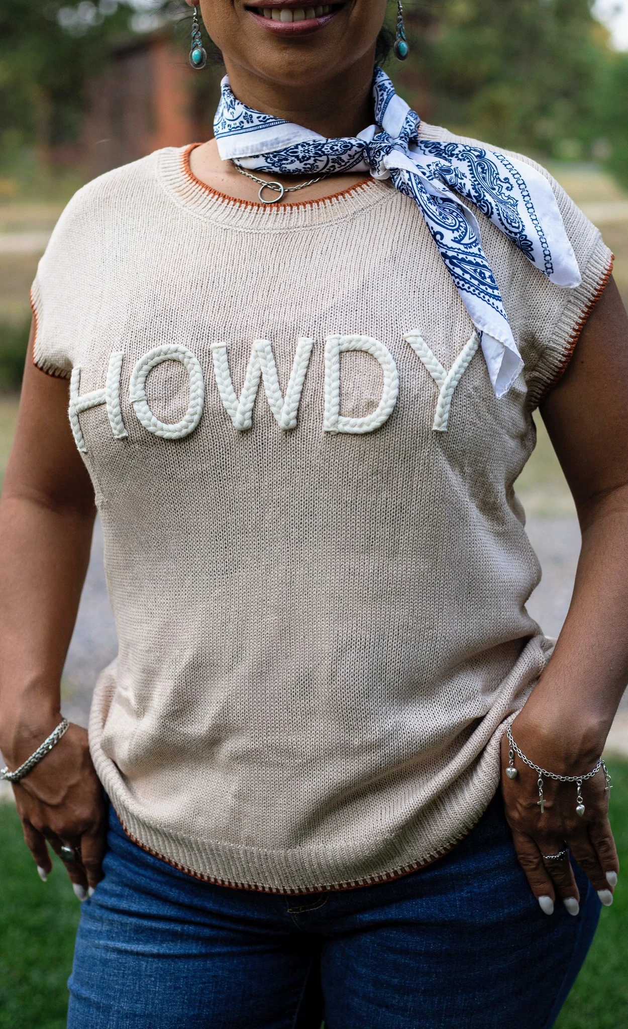 Sweet Talkin' HOWDY Knit Sweater Vest - Image 2
