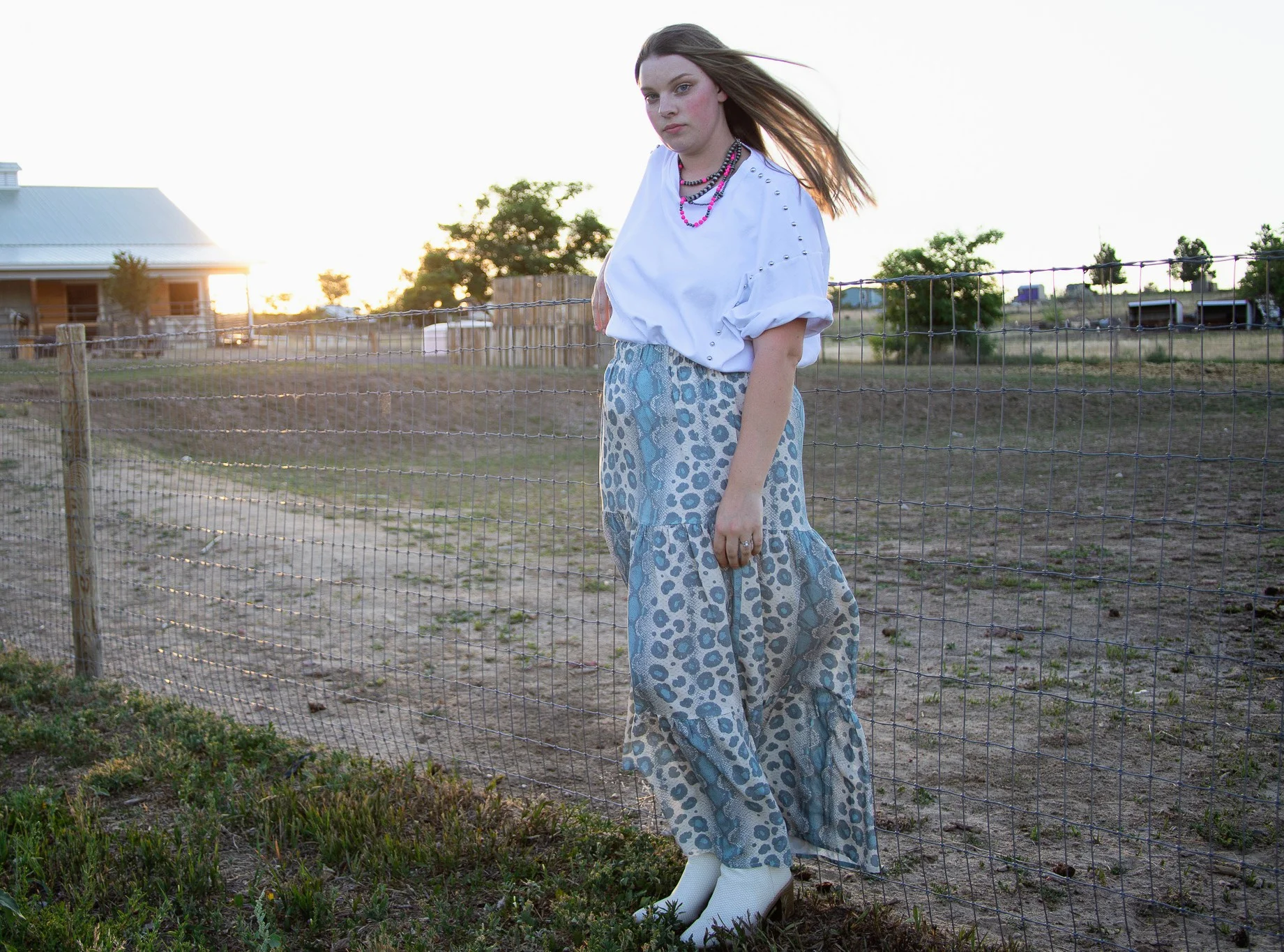 Blue Moon Leopard Ruffle Maxi Skirt - Image 3