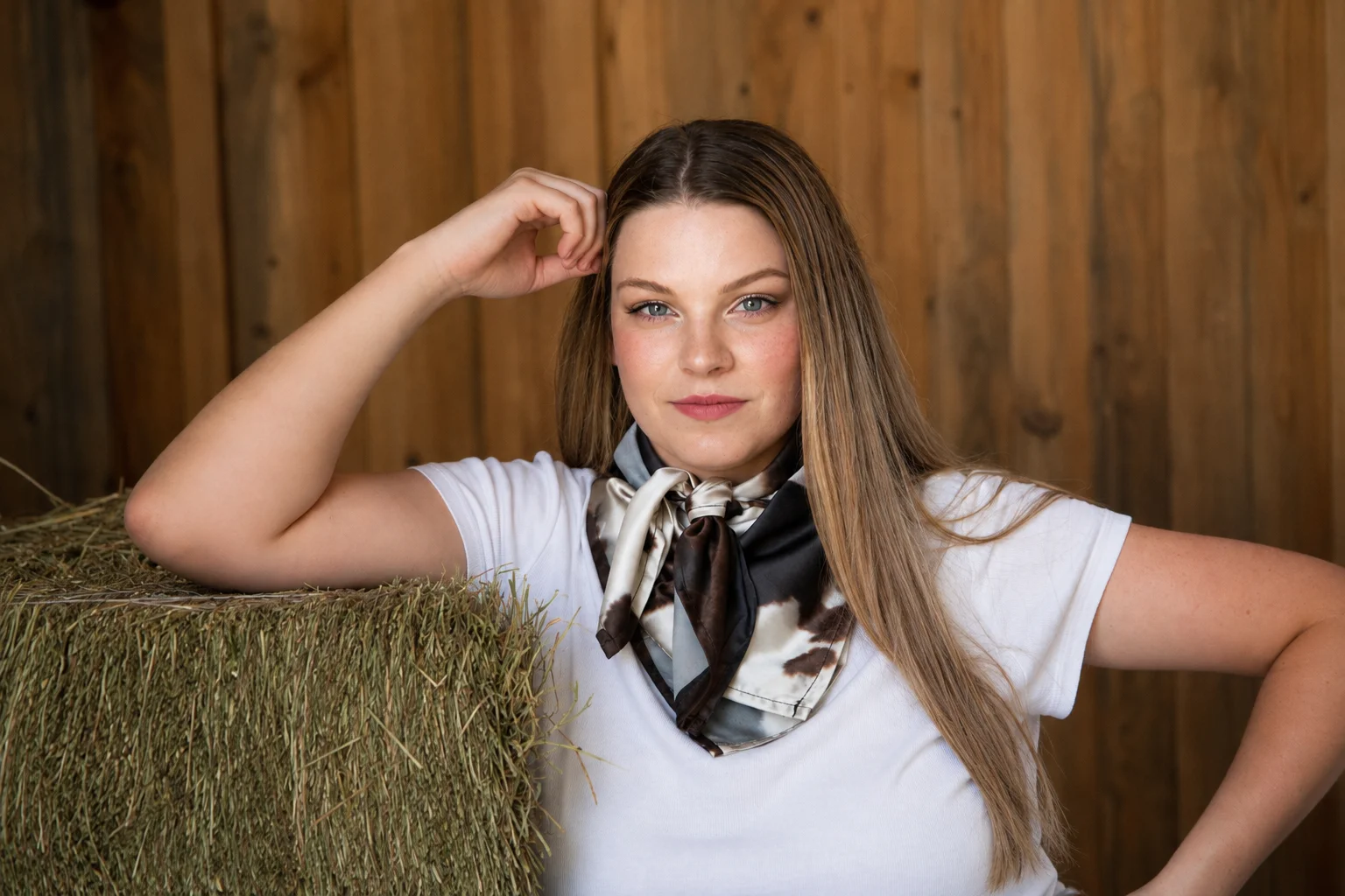 Brown Cowhide Wild Rag - Image 3