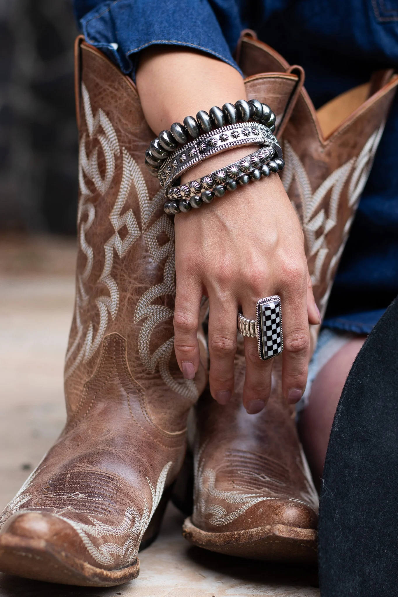 Checkered Past Statement Ring - Image 3