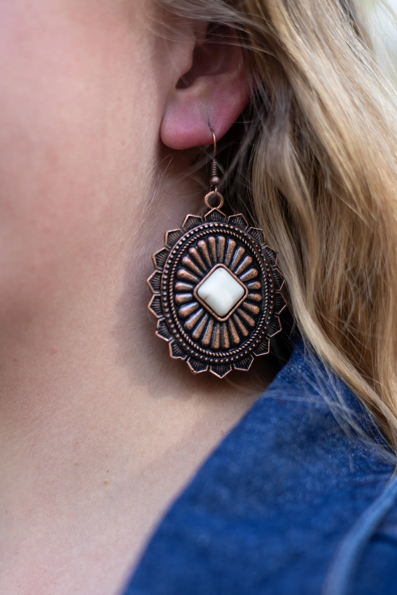 Copper Canyon Concho Earrings - Image 2