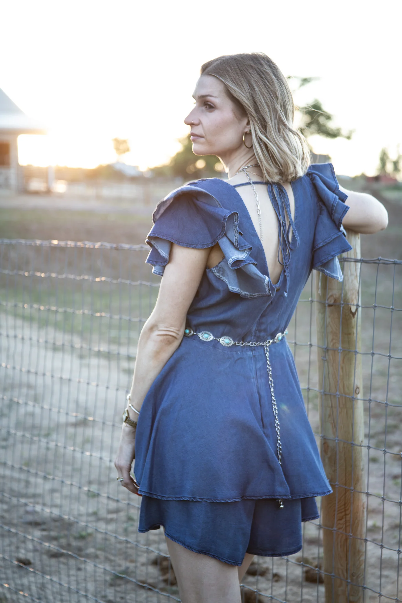 Denim Darlin' Ruffle Romper - Image 3